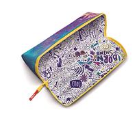 Maped - XXL Pattern Pencil case - with XXL Opening: Easy to find and Remove pens - Resistant Polyester - can be Painted with Coloured and Felt tip pens - Large Zip - Blue