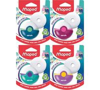 Maped Zenoa Refillable Eraser with Replacement Eraser - Pencil Eraser in Rotating Case for School & Office, Clean Protected Eraser for Pencil Case, PVC-Free, Case Made of 50% Recycled Plastic