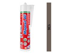 Mapesil AC Mould Resistant Silicone Sealant Mud 136