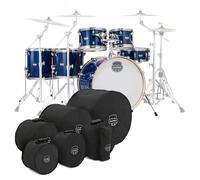 Mapex Mars Maple 22 6pc Studioease Shell Pack w/Bags Midnight Blue