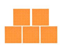 MAPHRWZ 5PCS Rubber Road Brick Board Non Slip Flooring Warning Tactile Paving Blind Sidewalk Tile (Orange)