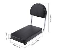 MAPHRWZ Bike Seat Cushion, 1.2 Inch Thickened Sponge for Great Buffer, PU Coated Water, Easy to Clean, for Adults and Kids, Universal Fit for Most, Long Lasting (Black)