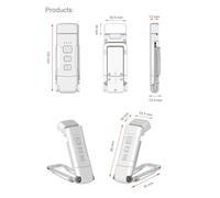 MAPHRWZ Book Light for Reading, 9 LED Eye-Caring, 3 Color Temperature, 5 Brightness Levels, 90 Degree Adjustable, USB Rechargeable, Timer Modes, Clip On Lamp for Books (Lake Blue)