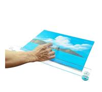 MAPHRWZ Drawing Bridge Ruler, for Artists, Drafting Tool, Acrylic Leaning Bridge, Adjustable Height, Transparent Design, for Sketching, Painting, Framing up to 11.8 Inches (48cm Length)