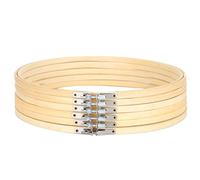 MAPHRWZ Embroidery Hoops, Adjustable Frame, Cross Stitch Tools, for Sewing, Stretch Clip Design, Circle Hoop for Crafting, Durable Material, Multi Size for Embroidery Projects (6 Pieces 26cm)