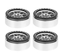 MAPHRWZ for SCX10 TRX4 1/10 RC Car Model Spare Parts, Shockproof High Pressure Resistant, Easy Installation Durable Replacement, 5 Colors Available for Custom Selection (Black+Silver)