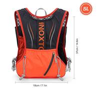 MAPHRWZ Hydration Backpack with 5L Capacity, 1.5L Leakproof Water Bladder, Tear Resistant Nylon, Multiple Pockets, Reflective Strips for Outdoor Sports (Bag & Water bladder)