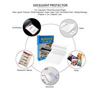 MAPHRWZ Laminating Sheets, 100 Sheets, 80 Microns Thickness, 3 by 5 Inch, 5.5 by 8.4 cm Size, for Brand, High Clarity, EVA PET Material, Anti-Jam Technology