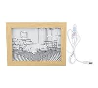 MAPHRWZ Light Up Painting LED Luminous Lighting Painting 3 Lighting Modes USB Powered Acrylic Wood DIY Lighting Painting Decoration for Home Bedroom Office (Large)