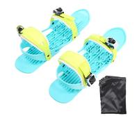 MAPHRWZ Mini Ski Skates Nylon Portable Adjustable Short Snow Skates Skiboard with Storage Bag for Winter Outdoor Sports (Large Size)
