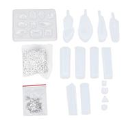 MAPHRWZ Resin Molds for Jewelry Making, Silicone Coaster Mold with Easy Demold, Complete DIY Craft Tools Set for Art Resin, Transparent Silicone Mold for Keychains Earrings P