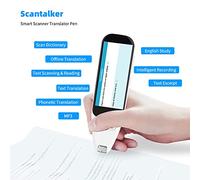 MAPHRWZ Smart Scanner Translator Pen for Students with Dyslexia, Multilingual Translation, Text Scanning, Built-in Dictionary, E-Bookmark, Voice Recording, 3.46 Inch Touchscreen, P