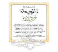 Mapileng To My Daughter Star Heart Bracelet From Mom & Dad With Heartfelt Message & Elegant Box, Jewelry Gift For Women From Mother Father On Graduation, Birthday, Wedding, Christmas & More, Infinity