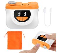 Mapille Electric Nail Clipper, 3 Speeds Automatic Nail Clippers and Polisher, Rechargeable Nail Clippers Automatic Nail Scissors with LED Light, Nail Trimmer for Baby Adults and Elderly (Orange)