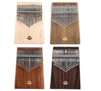 (Maple) 17 Keys Wood Kalimba Bottom Hole Style Mahogany Thumb Piano Musical Instrument for Beginner