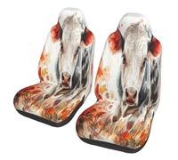 maple,animal cow Car Seat Covers Front Seats Only for Women Men Seat Covers w/Organizer Pocket for SUV Truck Sedan Cars