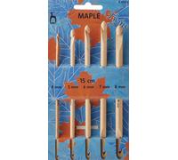 MAPLE C/HK D/E SET - Crochet Hook Set: Double-Ended: Maple - Pony Groves & Thames Multi One Size