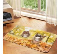 Maple German Shepherd Dog,Waterproof Pet Feeding Mat,PU Leather Placemats for Cat Dog Water Bowl,Food Mats,30x45cm