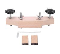 Maple Guitar Bridge Clamp, Luthier Tool for Folk Classical Guitar Bridge Replacement, Adjustable Inner Slot 14 62mm, Threaded Holes for Easy, Great Guitar Maintenance a