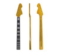 Maple Guitar Neck 22fret 25.5inch Yellow Painting Rosewood Fretboard White Block Inlay DIY Guitar Replacement Big Head