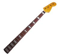 Maple Jazz Bass Guitar Neck 21 Fret 34inch Rosewood Fingerboard Inlay Yellow