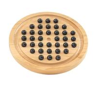 Maple Landmark Solitaire - Marble Solitaire Game, Black, Small, Adult, 1 Player, No Batteries Required, Game Board, Marbles