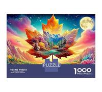 Maple Landscape 1000pc Maple Moon Heavy-Duty Cardboard Jigsaw for Brain Teaser Lovers Team Building Leisure Entertainment 38x26cm/1000pcs