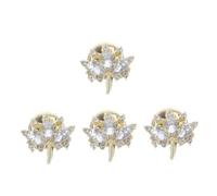 Maple Lapel The Tote Bag Thanksgiving Pins and Brooches Snap Button Closure Hollow Out Butterfly Clothes Fastener Clasp Leaf Pin Golden Crystal Glass