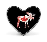 Maple Leaf Animal Canadian Flag Cute Lapel Pins Heart Brooch Tie Suit Dress Accessories for Men Women Wedding Birthday