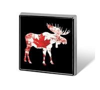 Maple Leaf Animal Canadian Flag Funny Lapel Pins Square Brooch Tie Suit Dress Accessories for Men Women Wedding Birthday