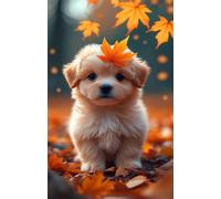 Maple Leaf Animal Dogs 300 Piece Jigsaw Puzzle for Adults, Creativity, Challenging and Difficult Puzzle, Brain Teaser Puzzles for Adults 300 Pieces for The Whole for Women, Men
