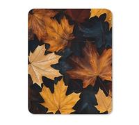 Maple Leaf Art Painting Mouse Pad, Non-Slip Mousepad, Stitched Edges Waterproof Vertical Version Mouse Mat with Cute Pattern for Gaming Work Computer Office 20 * 25cm