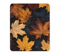 Maple Leaf Art Painting Mouse Pad, Non-Slip Mousepad, Stitched Edges Waterproof Vertical Version Mouse Mat with Cute Pattern for Gaming Work Computer Office 25 * 30cm