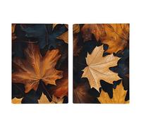 Maple Leaf Art Painting Passport Holder, ID Card Protector Case Passport Holder with Slot Passports Travel Wallet Document Cover for Women And Men