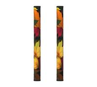 Maple Leaf Autumn 2Pcs Refrigerator Door Handle Covers, Fall Colorful Kitchen Appliance Handle Cover for Fridge Microwave Stove Oven Dishwasher Decor