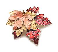 Maple Leaf Brooch Tri-Color Thanksgiving Jewelry Pin for Jacket Handbag Scraf Decorations Maple Leaf Necklace Pendant Jewelry Accessory brooch pins