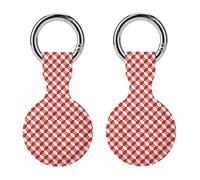 Maple Leaf Canada Flag Funny GPS Cases Holder with Key Chain Ring Protective Cover Compatible with Airtag 2PCS