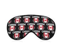 Maple Leaf Canada Flag Sleep Mask Night Cover Eye for Women Men BlockLight for Airplane Travel Nap Adjustable Strap