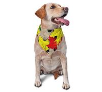 Maple Leaf Contemporary Pattern 1 Spring Dog Bandanas Boy Bulk Puppy Kerchief Adjustable Soft Triangle Bibs Accessories for Small Medium Large Dogs Cats White