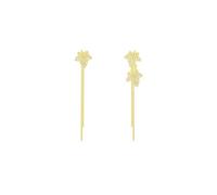 Maple Leaf Earrings for Women Gold Maple Leaf Earrings Maple Leaf Long Tassel Earrings Zircon Maple Leaf Earrings Trendy Thanksgiving Jewelry for Women, Metal, No Gemstone