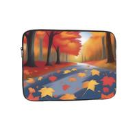 Maple Leaf Forest Laptop Bag Handheld Portable Briefcase Shockproof Protective Sleeve Computer Inner Bag For 10 inch inch Laptop, Black, 25.40 cm