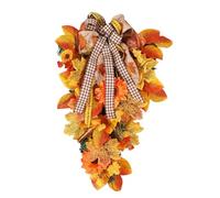 Maple Leaf Hangers - Autumn Artificial Thanksgiving Flower Garland, Vivid Simulation Sunflower Design, Decorative Seasonal Accent Accessories for Doors, Walls, Windows, Fireplaces, Patios