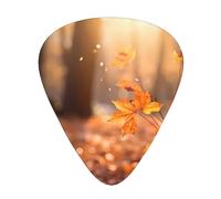 Maple Leaf in the Sun Prints Guitar Picks - 12-Piece Set with 3 Different Thicknesses, Suitable for Electric and Acoustic Guitars