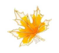 Maple Leaf Lamp Pin - Stylish Enamel Cloisonne Badge, Decorative Rhinestone Backpack Pina, Clothing Corsage Jewellery, Delicate Maplea Leafs Brooch for Blazer Coat Tie Canada