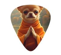 Maple Leaf Meditating Chihuahua Guitar Picks Gift Set - Smooth Durable Plectrums For Acoustic, Electric & Bass Guitar, Perfect Present For Guitar Lovers & Musicians