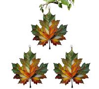 Maple Leaf Ornament, 3pcs Maple Leaf Stained Acrylic Window Hanging Ornament, Fall Thanksgiving Festival Party Supplies
