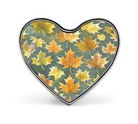 Maple Leaf Pattern Lapel Pin Exquisite Fashion Brooches Personalized Buttons Badge Novelty Unique Button Pins Cute Heart Shaped Pins Metal Buttons for Backpack Hat Bag Jacket