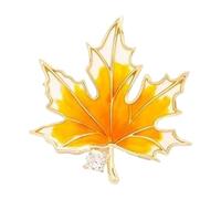 Maple Leaf Pin - Elegant Autumn Leaf Brooch, Sparkling Rhinestone Brooch for Clothes, Hats, Dresses | Decorative Wearable Corsage Jewellery, Backpack Pin for Women, Fashion Accessories