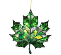 Maple Leaf Sun Catcher - 20cm Autumn Light Catcher Ornament, 2d Glass Pendant, Seasonal Decorative Hanging | Aesthetic Thanksgiving Window Suncatcher For Garden Balconies