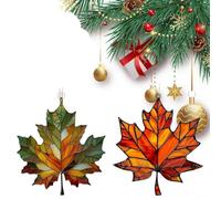 Maple Leaf Sun Catcher for Window,Maple Leaf Stained Glass Window Hanging,Acrylic Maple Leaves Hanging Ornament,Fall Maple Panel Sun Catcher,for Windows,Fall Harvest,Thanksgiving Decoration